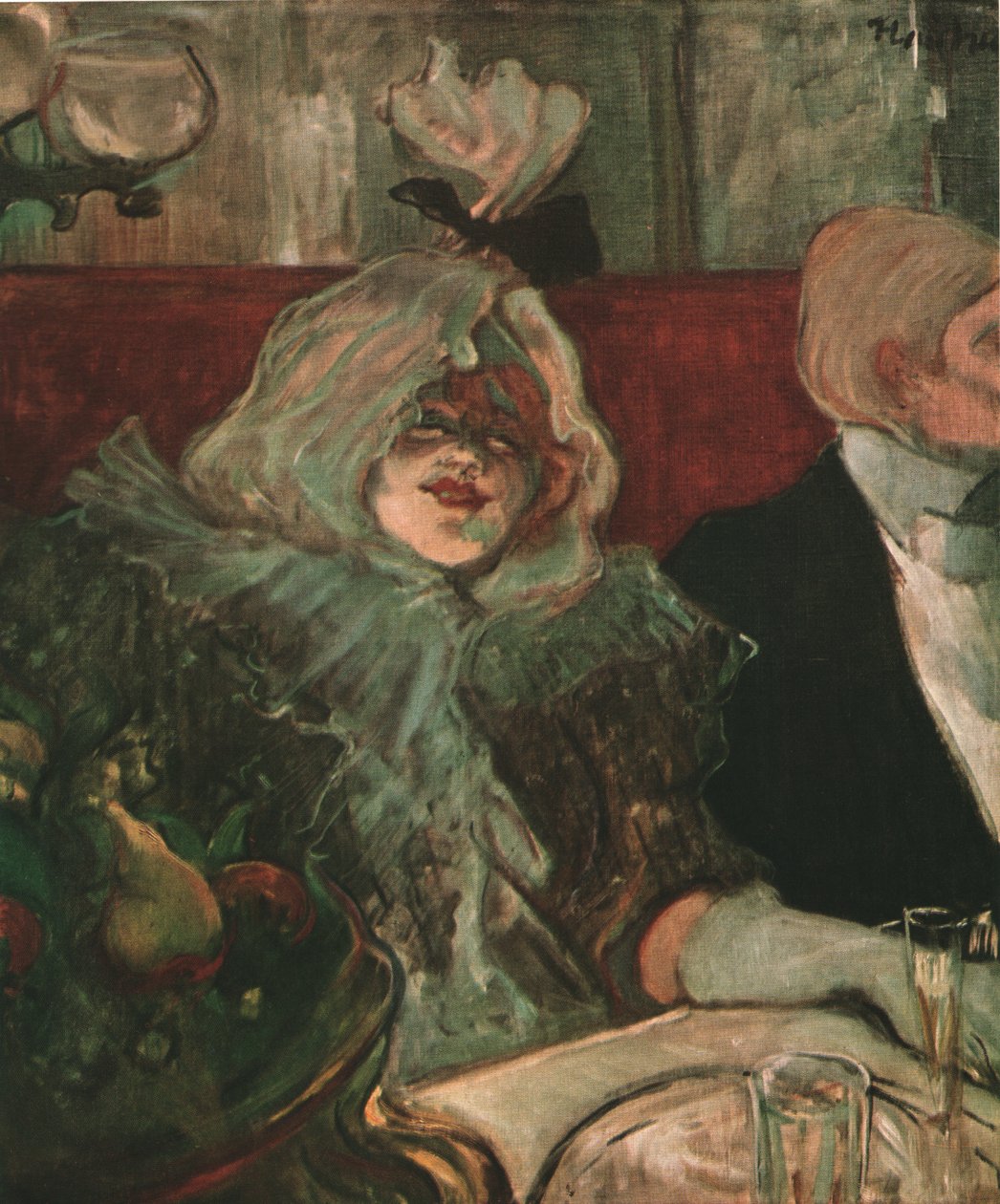 In a Private Dining Room At the Rat Mort by Henri de Toulouse Lautrec