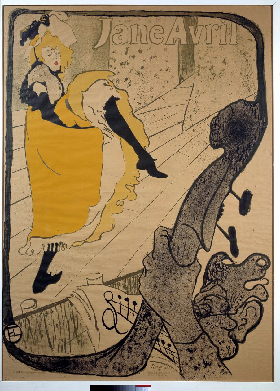 Jane Avril, aux jardins de Paris by Henri de Toulouse Lautrec