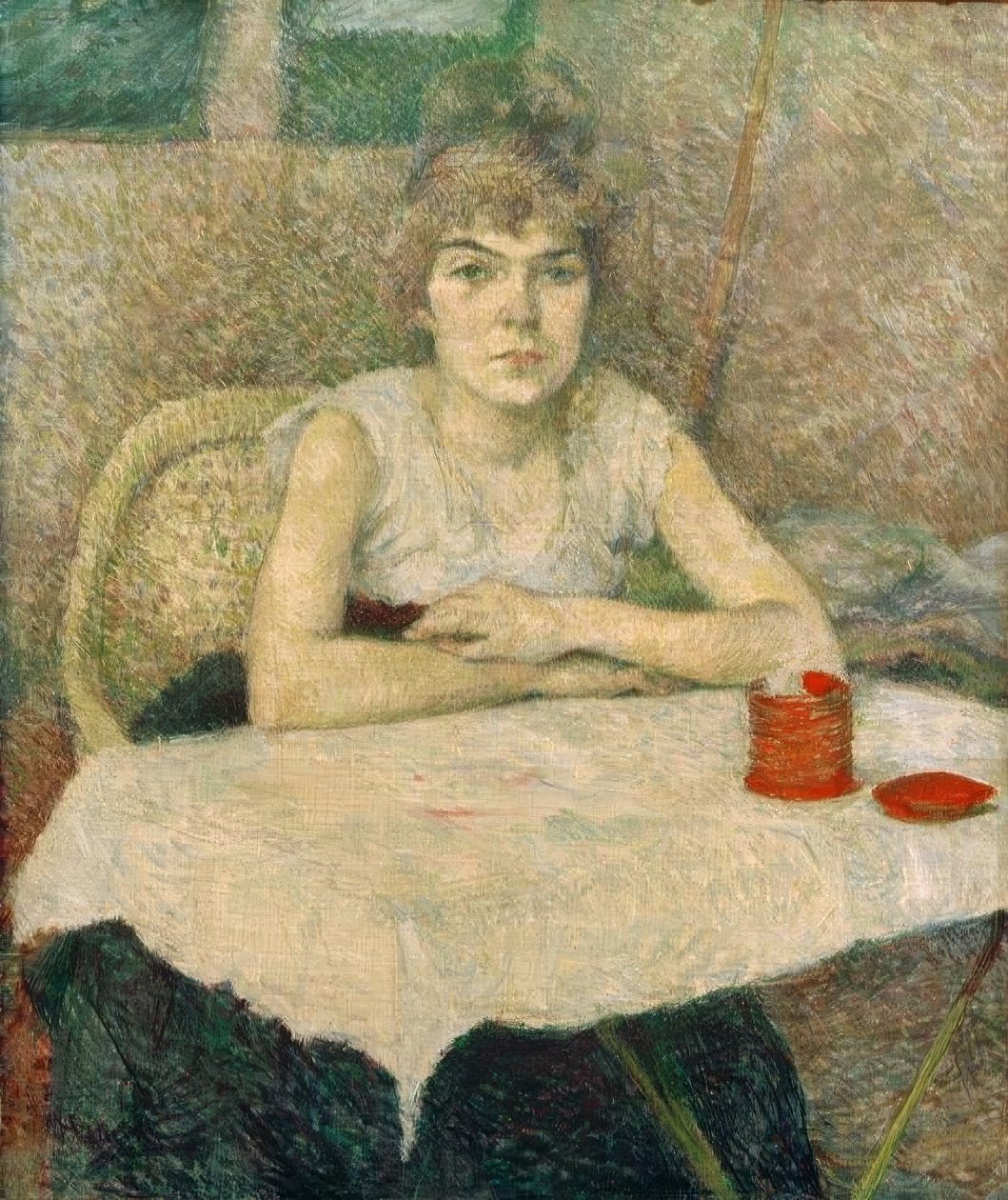 Young Woman at the Table, Poudre de Riz by Henri de Toulouse Lautrec