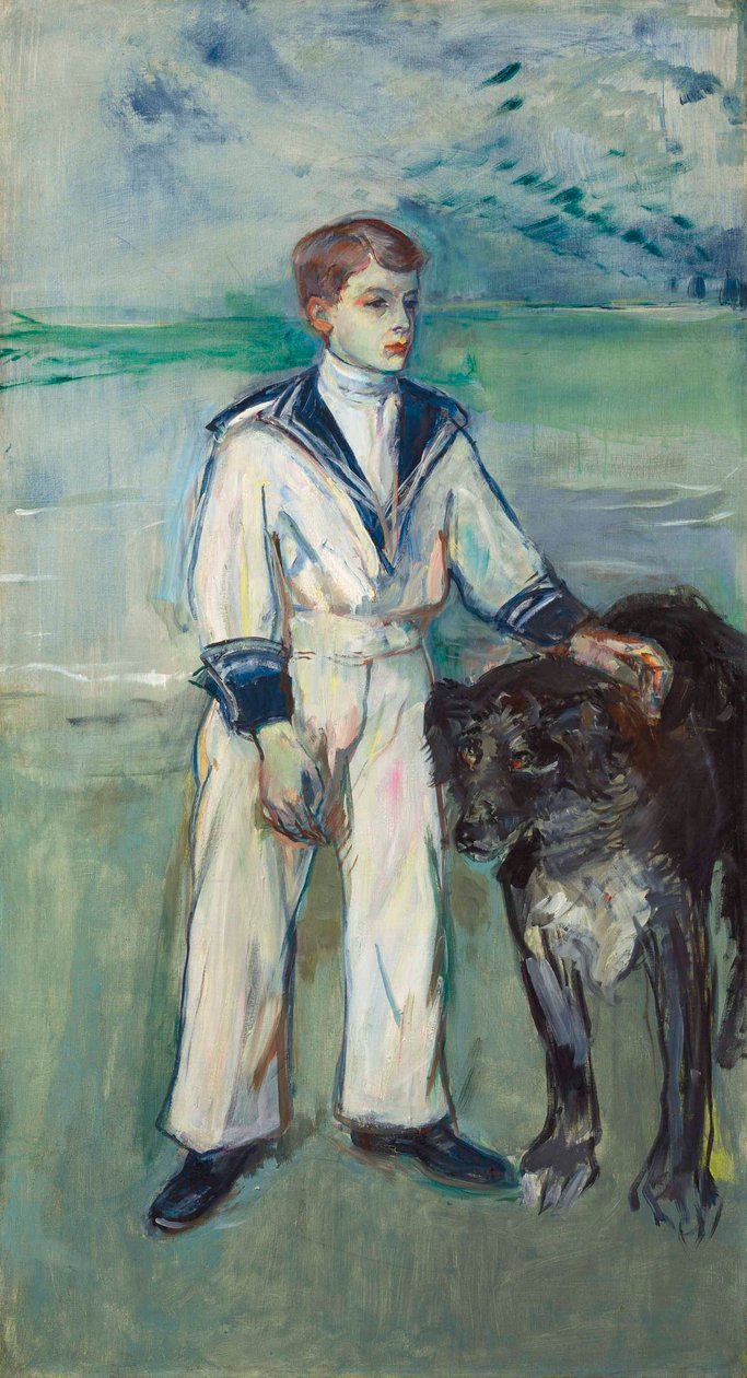 The Child with the Dog, Son of Madame Marthe and the Dog Pamela-Taussat by Henri de Toulouse Lautrec