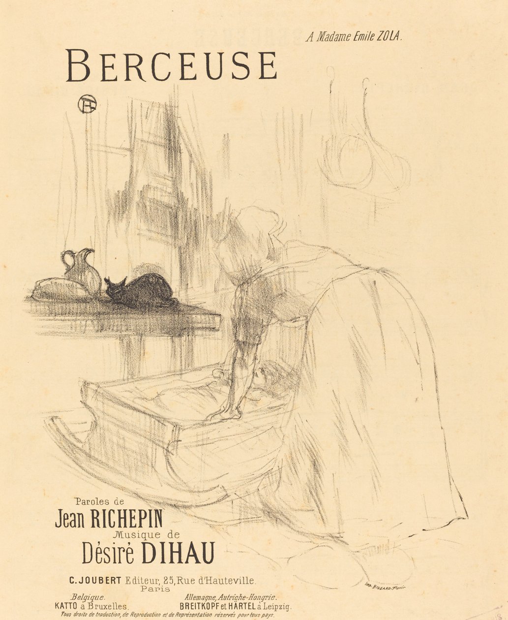 The Lullaby by Henri de Toulouse Lautrec