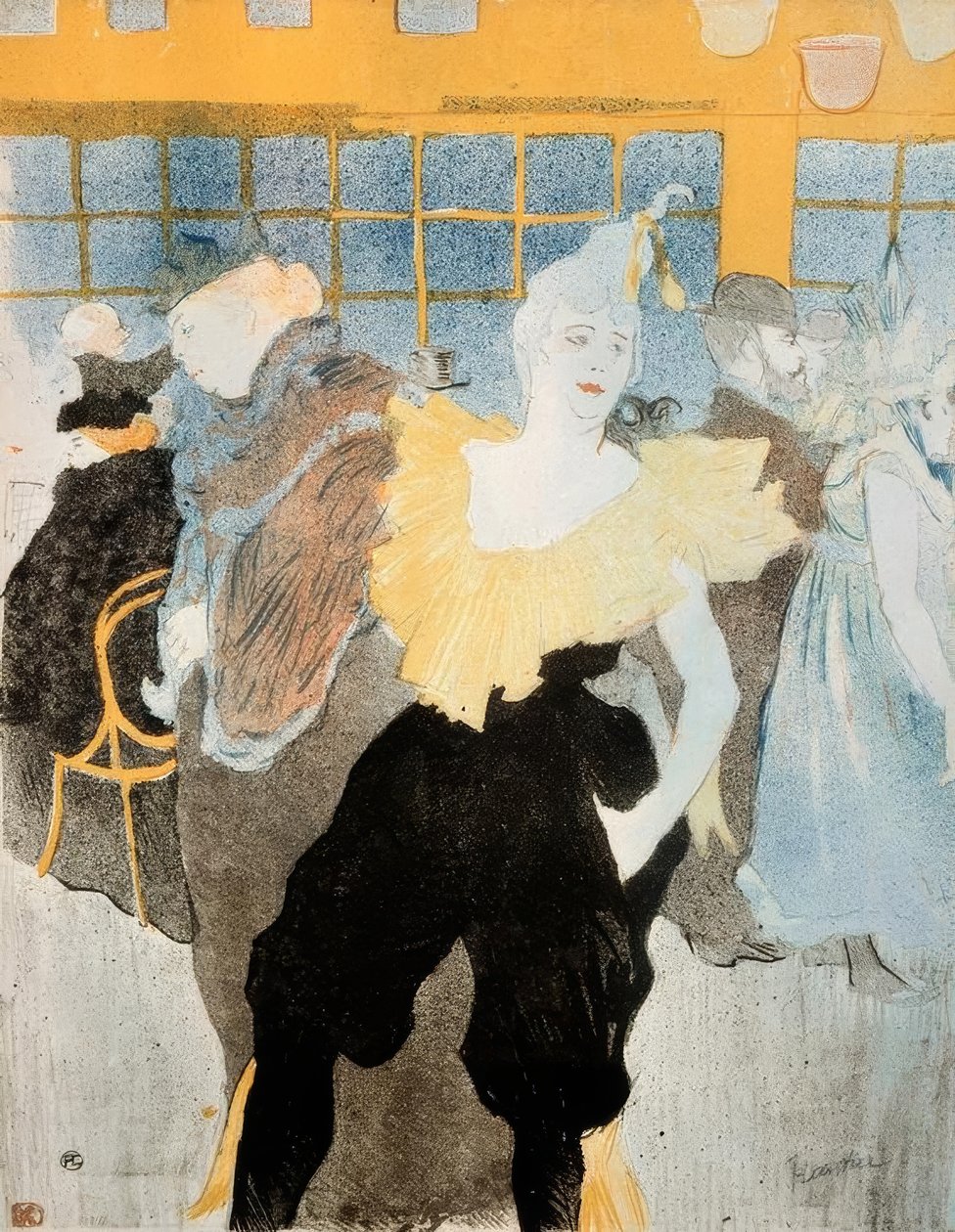 The Clowness at the Moulin Rouge by Henri de Toulouse Lautrec