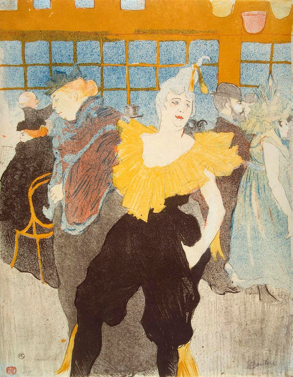 La Clownesse in the Moulin Rouge by Henri de Toulouse Lautrec
