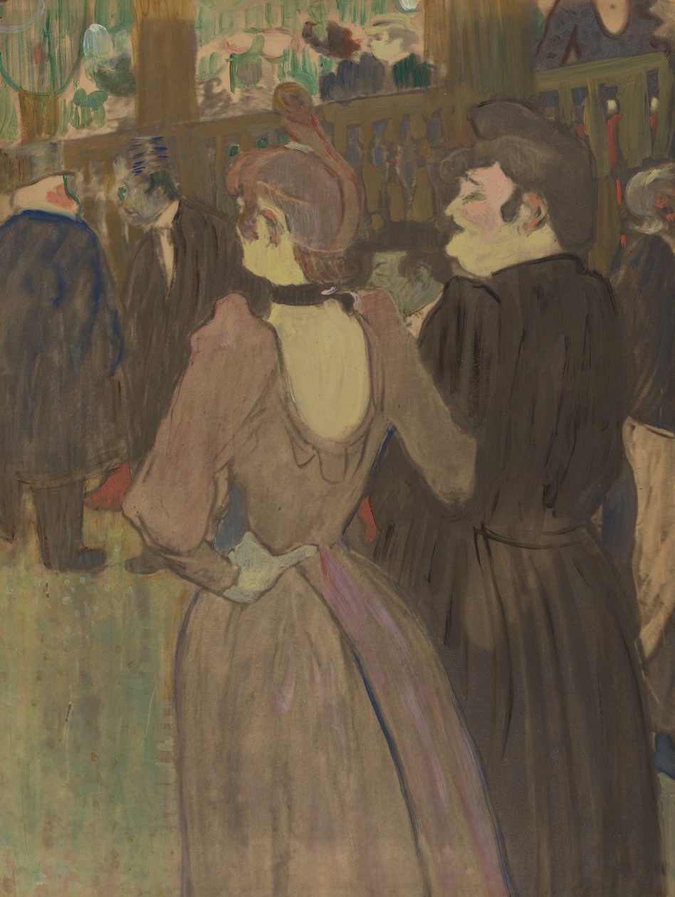 La Goulue and Her Sister, c. 1892 by Henri de Toulouse Lautrec