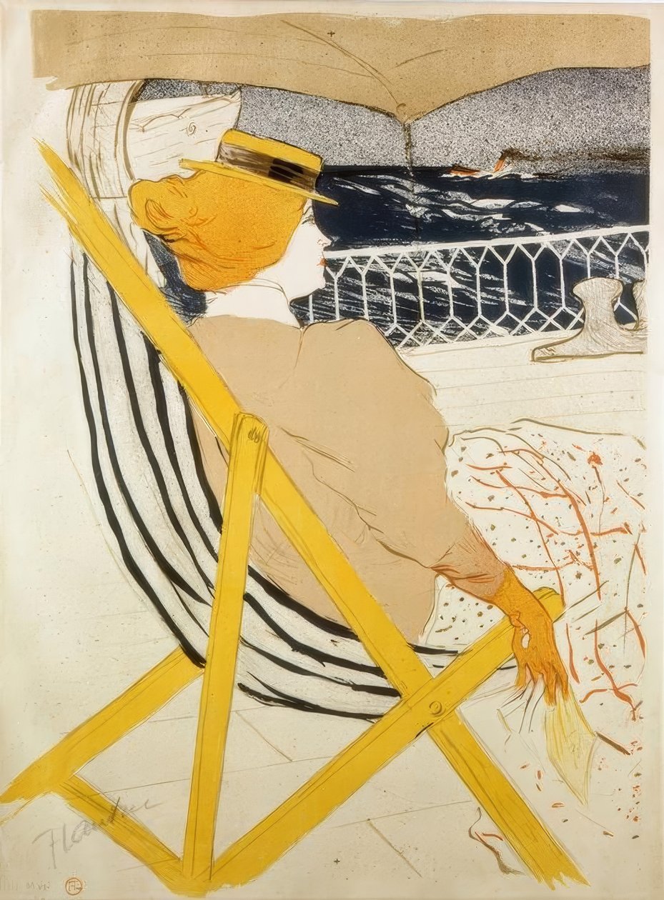 The Passenger of 54 or Promenade on a Yacht by Henri de Toulouse Lautrec