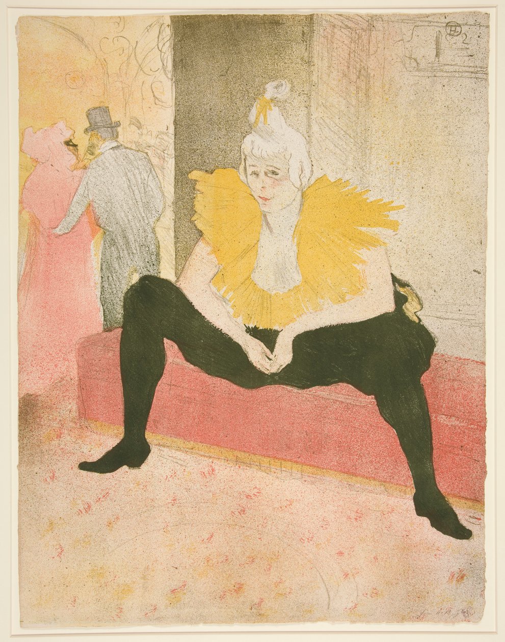 The Seated Female Clown, Mademoiselle Cha-u-Kao, from the series Elles by Henri de Toulouse Lautrec