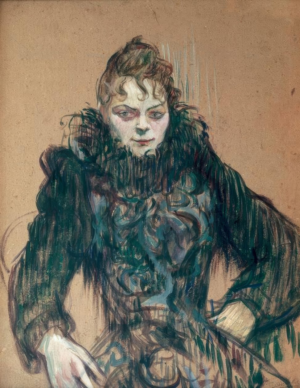 The Woman with the Black Boa by Henri de Toulouse Lautrec