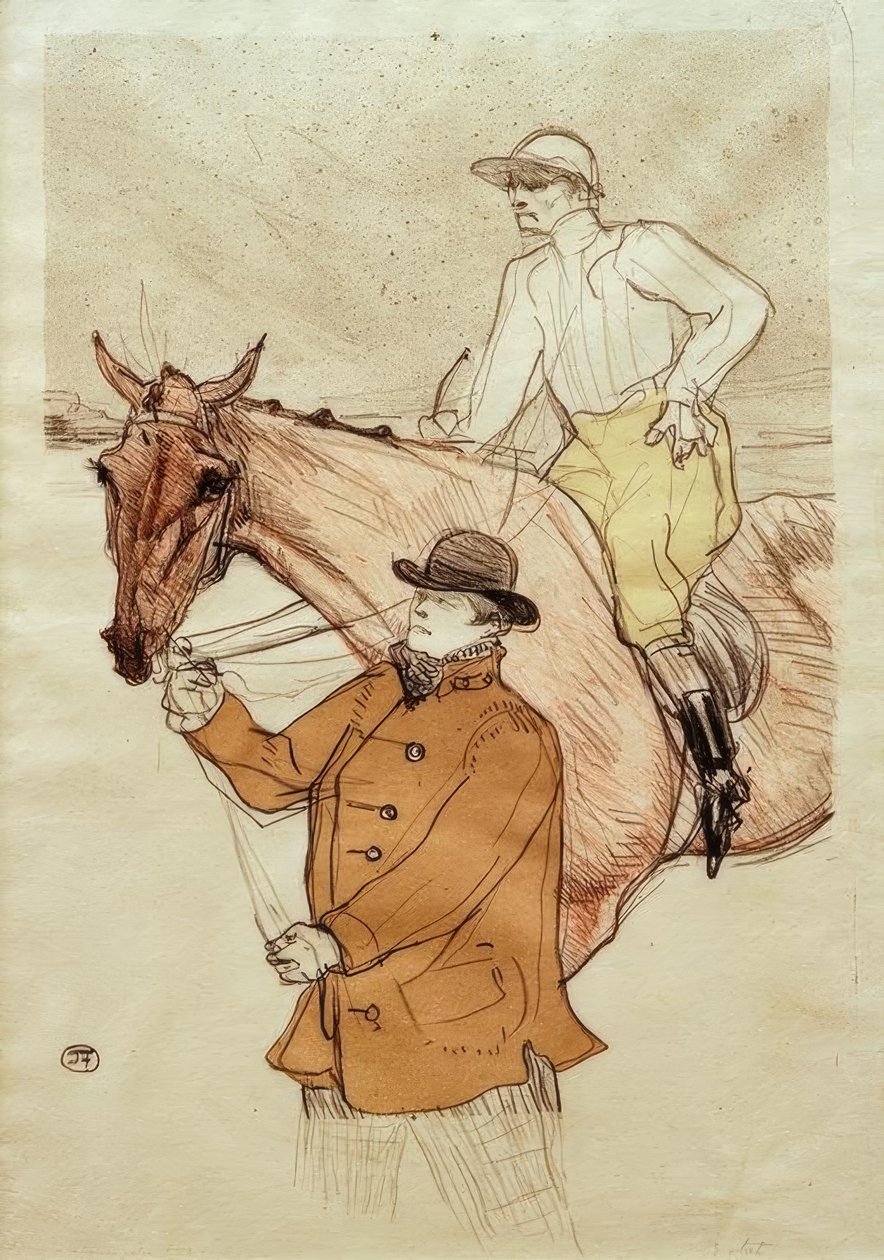 The Jockey Going to the Post by Henri de Toulouse Lautrec