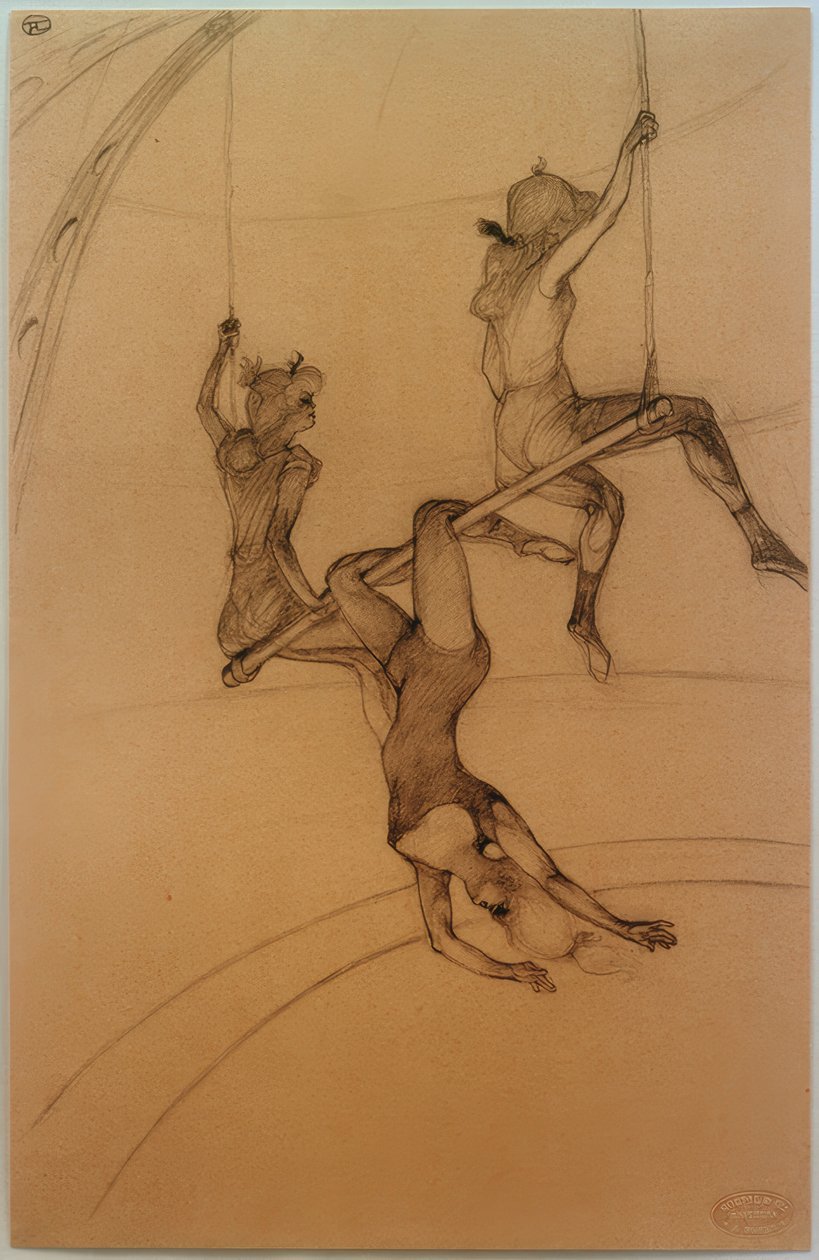 The Flying Trapeze by Henri de Toulouse Lautrec