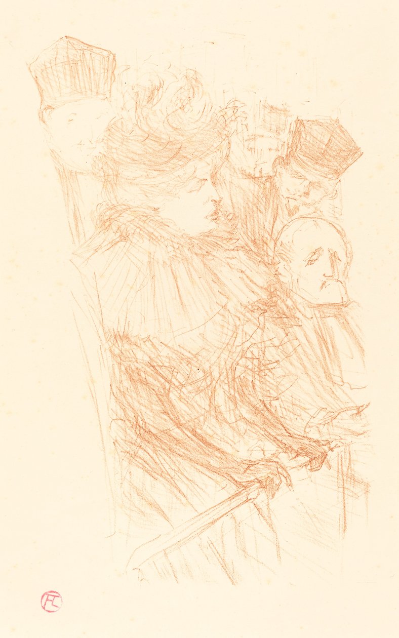 Lebaudy Trial - Testimony of Mlle. Marsy by Henri de Toulouse Lautrec