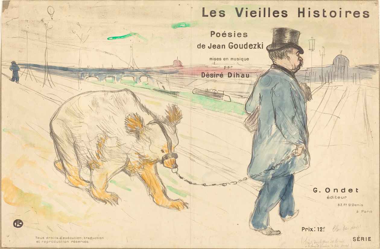 Les Vielles Histoires (cover/frontispiece) by Henri de Toulouse Lautrec