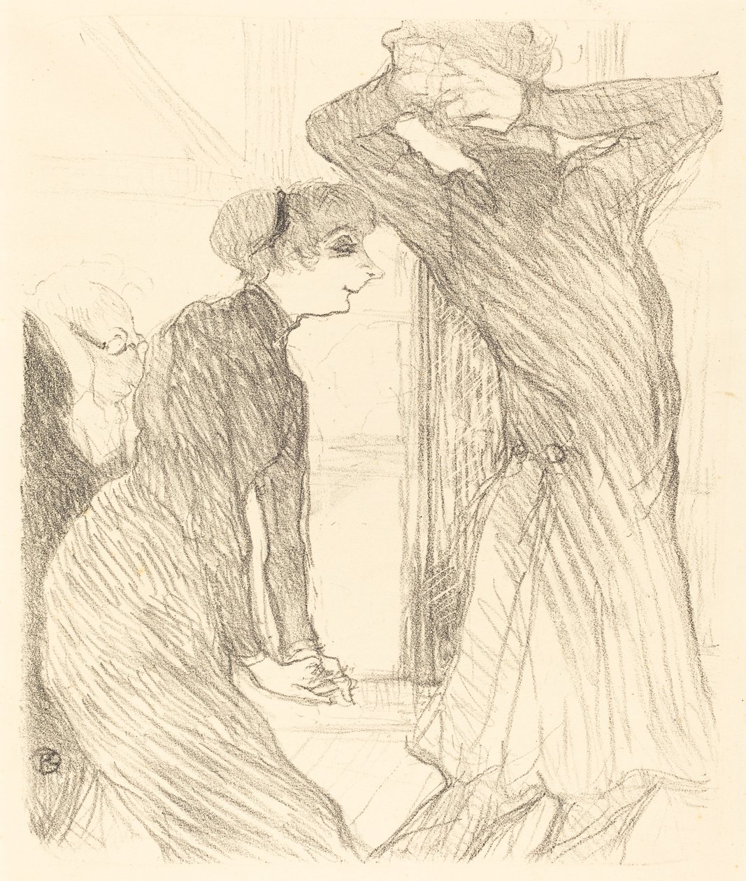 Lugne Poe and Baldy in "Above Human Strength" by Henri de Toulouse Lautrec
