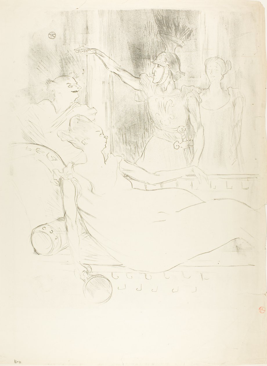 Madame Simon-Girard, Brasseur and Guy in La belle Hélène by Henri de Toulouse Lautrec