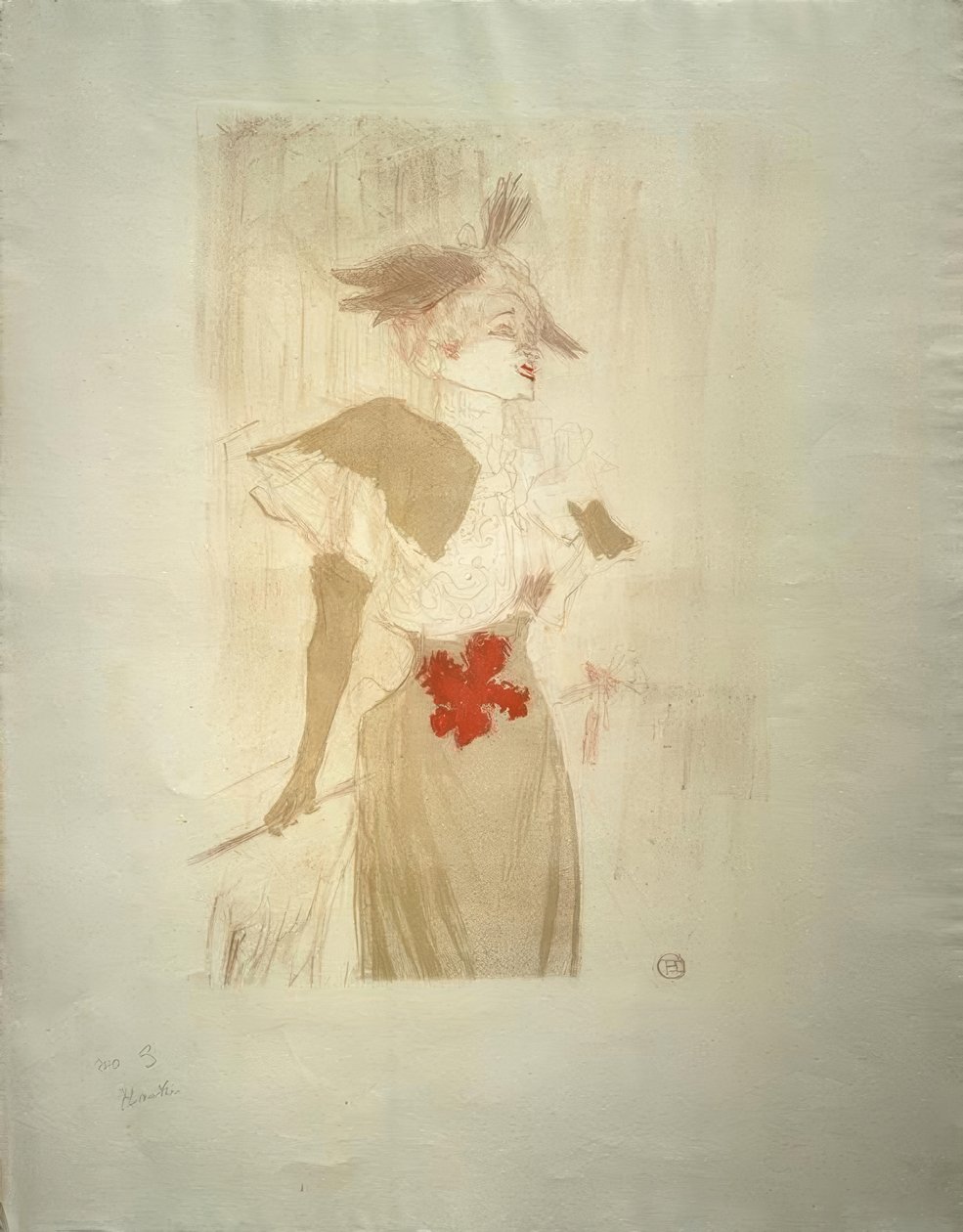 Mademoiselle Marcelle Lender, Standing by Henri de Toulouse Lautrec