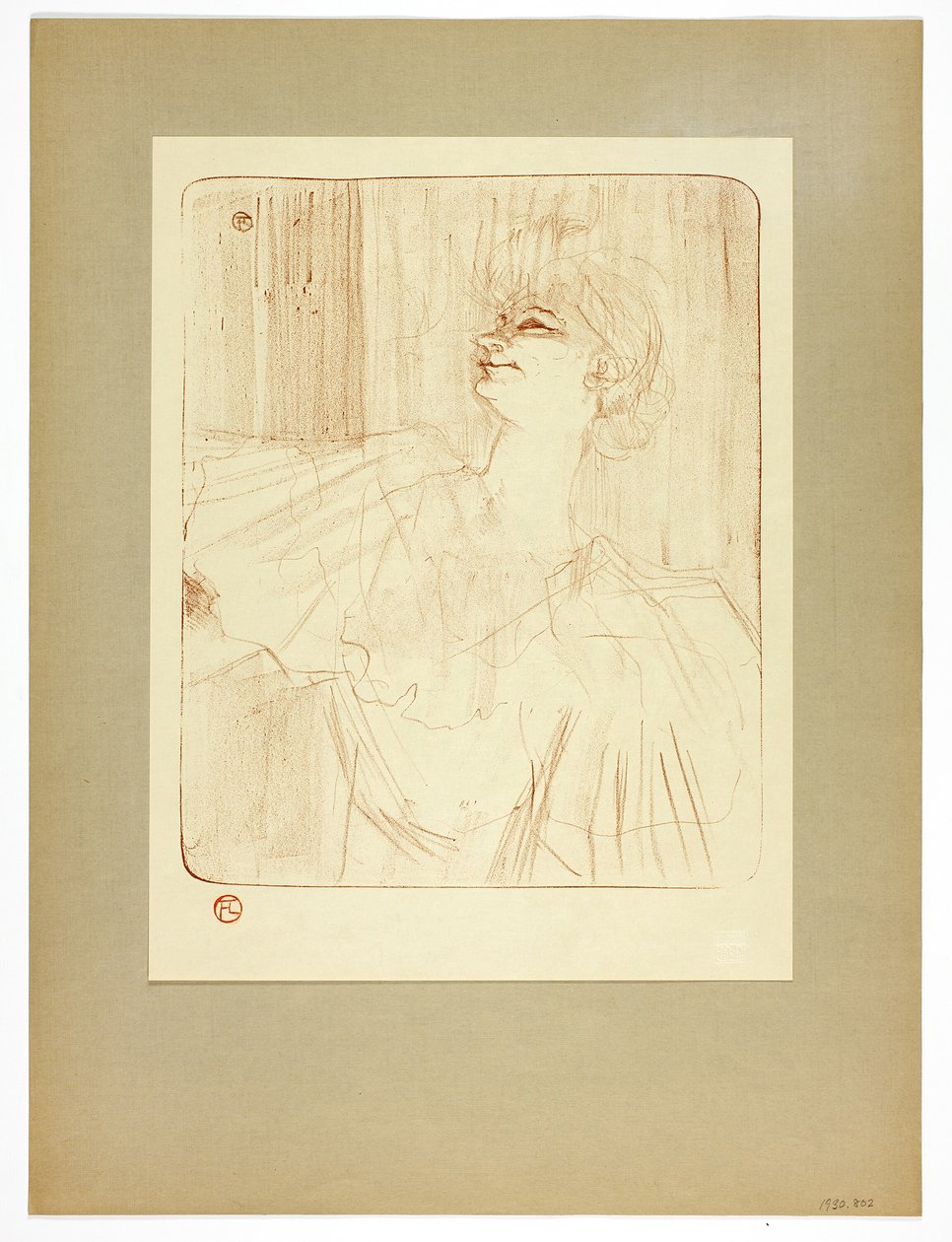 At Menilmontant by Bruant, plate four from Yvette Guilbert by Henri de Toulouse Lautrec