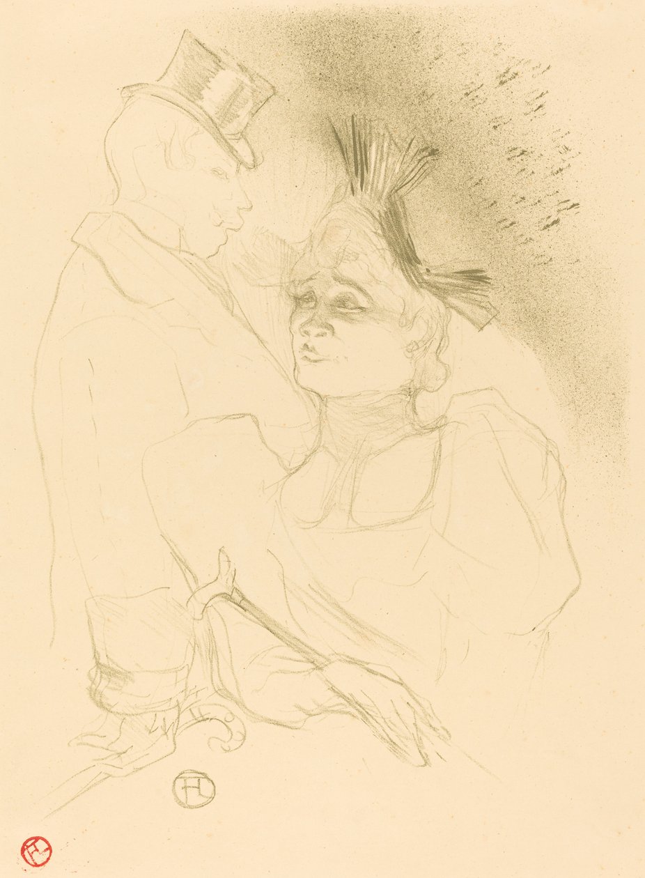 Mlle. Lender and Baron by Henri de Toulouse Lautrec