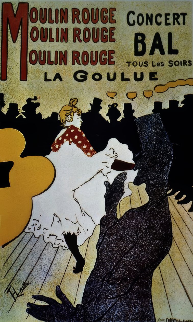 Moulin Rouge: La Goulue – 1891 by Henri de Toulouse Lautrec