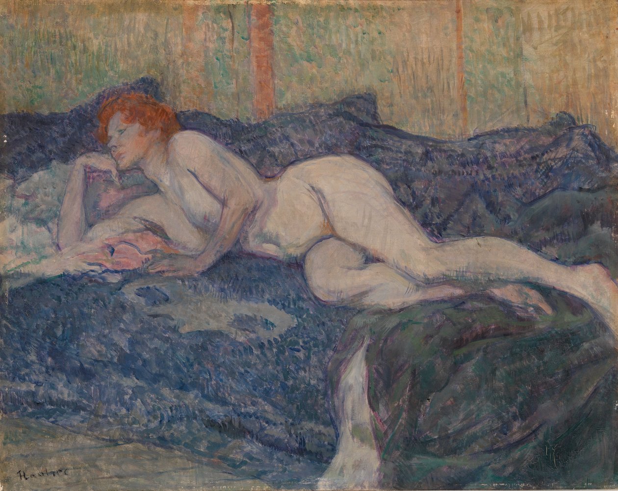 Nude Lying on a Couch by Henri de Toulouse Lautrec