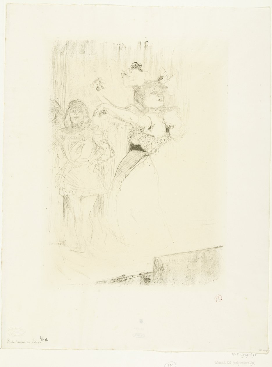 Portrait of Actress Marcelle Lender Dancing the Bolero in the Opera Chilpéric by Henri de Toulouse Lautrec