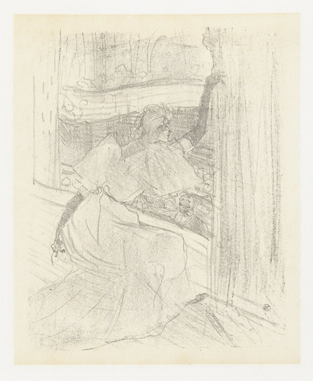 Portrait of Actress Yvette Guilbert Bowing to the Audience (Yvette Guilbert: English Series) by Henri de Toulouse Lautrec