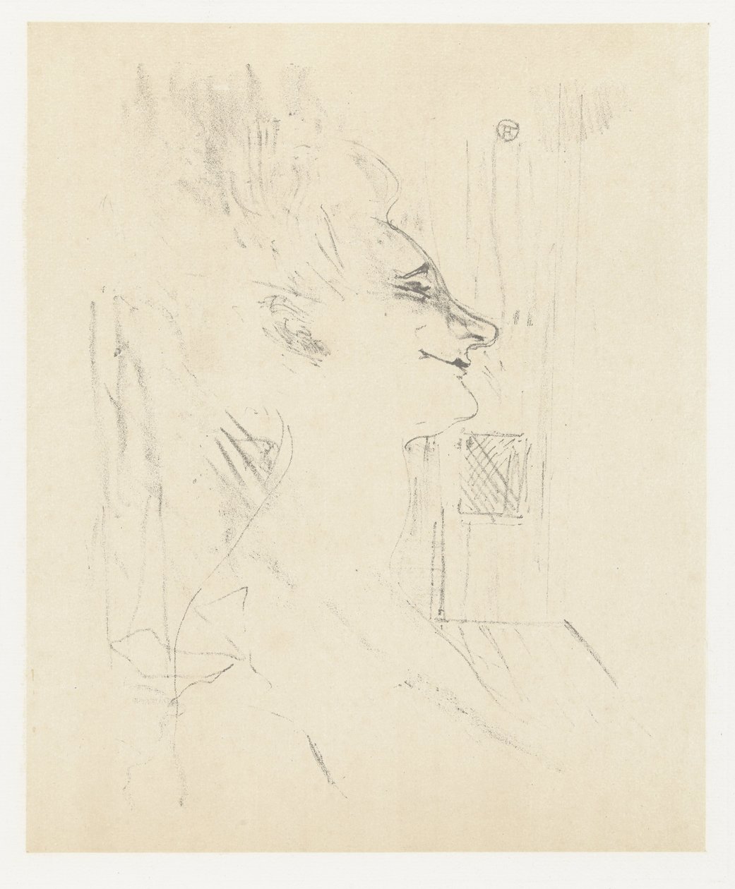 Portrait of Actress Yvette Guilbert in Soularde (Yvette Guilbert: English Series) by Henri de Toulouse Lautrec