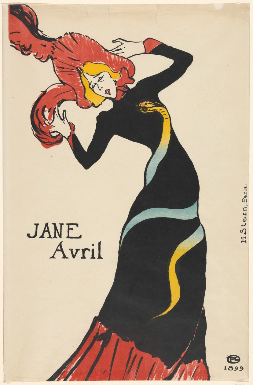 Portrait of the Dancer Jane Avril (Jeanne Beaudon) by Henri de Toulouse Lautrec