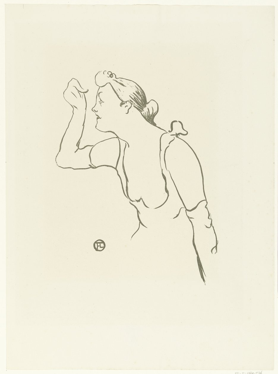 Portrait of Singer Paula Brebion by Henri de Toulouse Lautrec