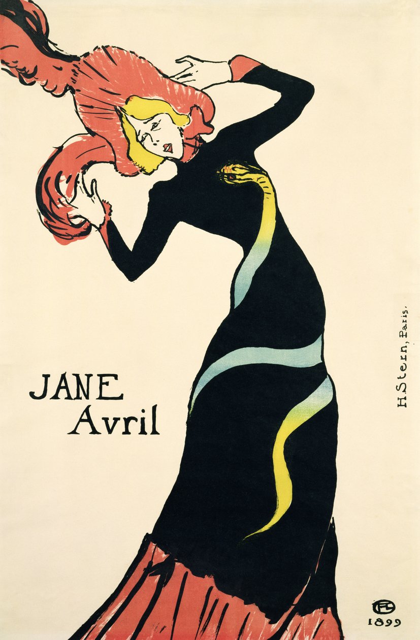 Poster for Jane Avril, 1899 by Henri de Toulouse Lautrec