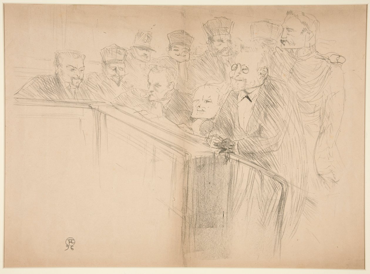 The Arton Trial (first plate) by Henri de Toulouse Lautrec