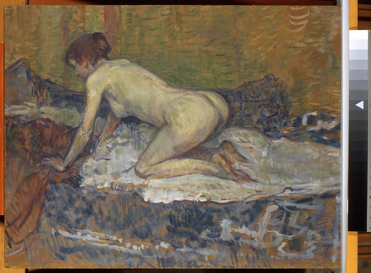 Red-Headed Nude Crouching by Henri de Toulouse Lautrec