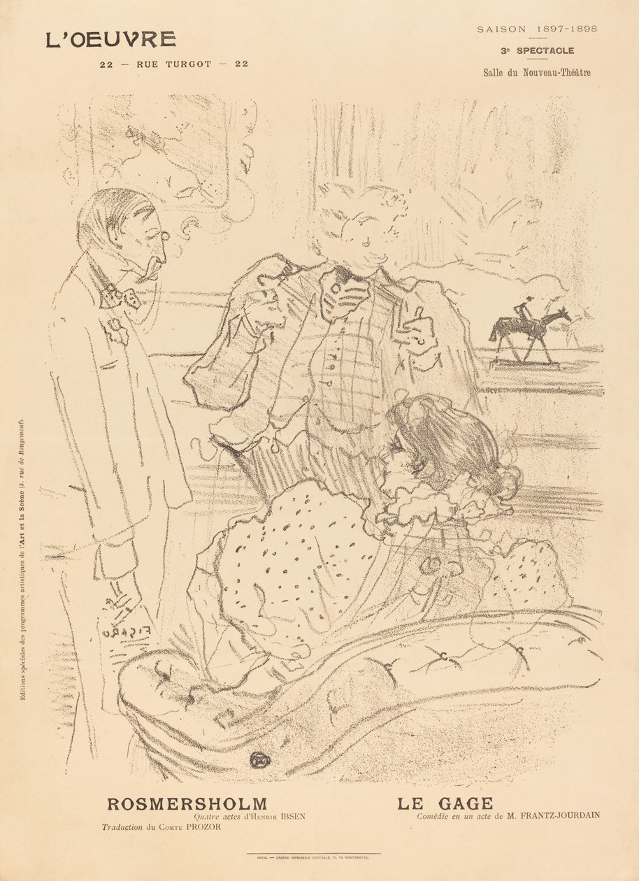 Rosmersholm, Le Gage by Henri de Toulouse Lautrec