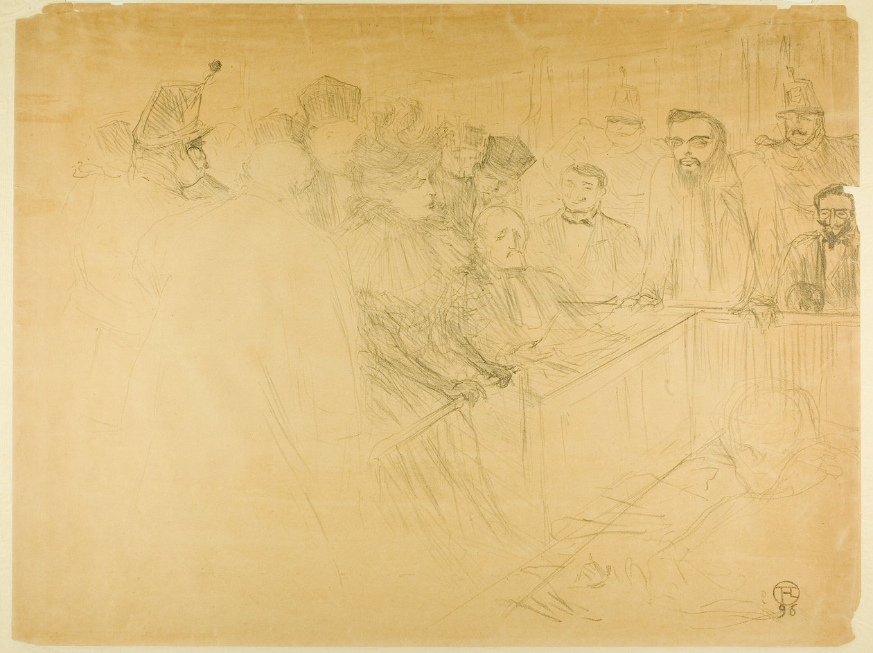 The Arton Trial (third plate) by Henri de Toulouse Lautrec