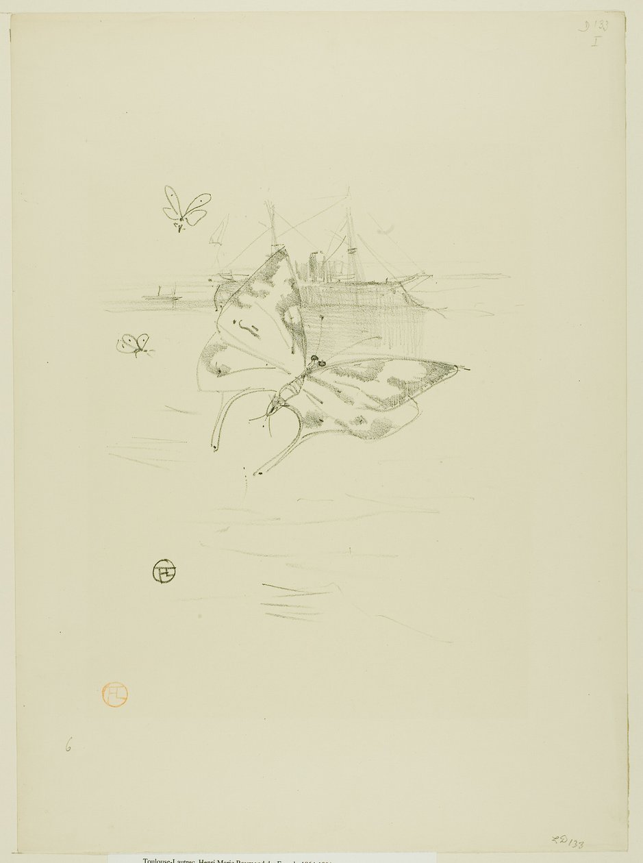 The Butterflies, from Mélodies de Désiré Dihau by Henri de Toulouse Lautrec