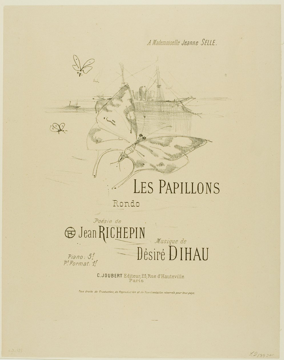 The Butterflies, from Melodies of Desire Dihau by Henri de Toulouse Lautrec