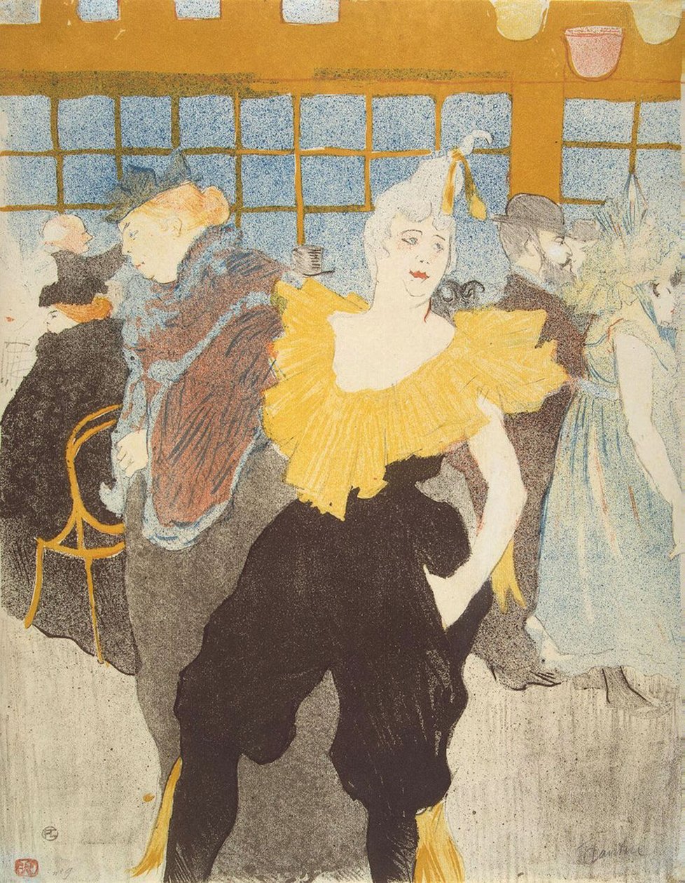 The Clownesse in the Moulin Rouge by Henri de Toulouse Lautrec