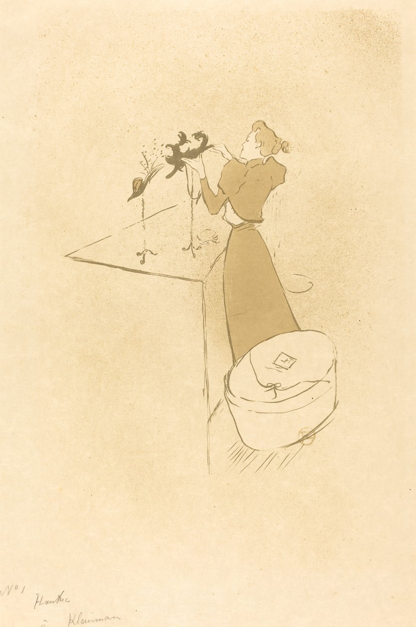 The Milliner by Henri de Toulouse-Lautrec: Fine art print