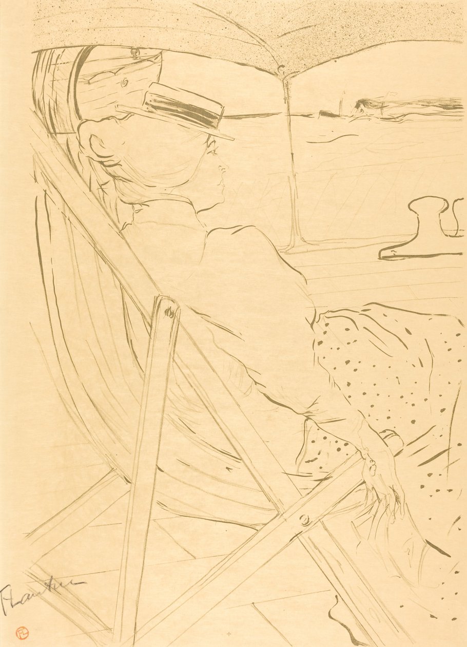 The Passenger from Cabin 54 - Sailing in a Yacht, 1896 by Henri de Toulouse Lautrec