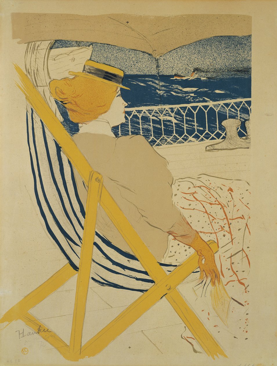The Passenger in Cabin 54 - Yachting by Henri de Toulouse Lautrec