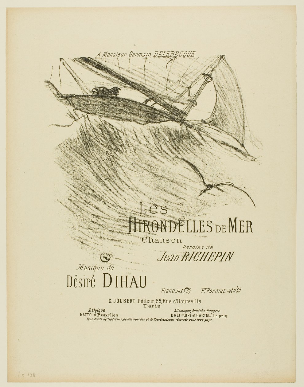 The Sea Swallows, from Melodies of Desire Dihau by Henri de Toulouse Lautrec