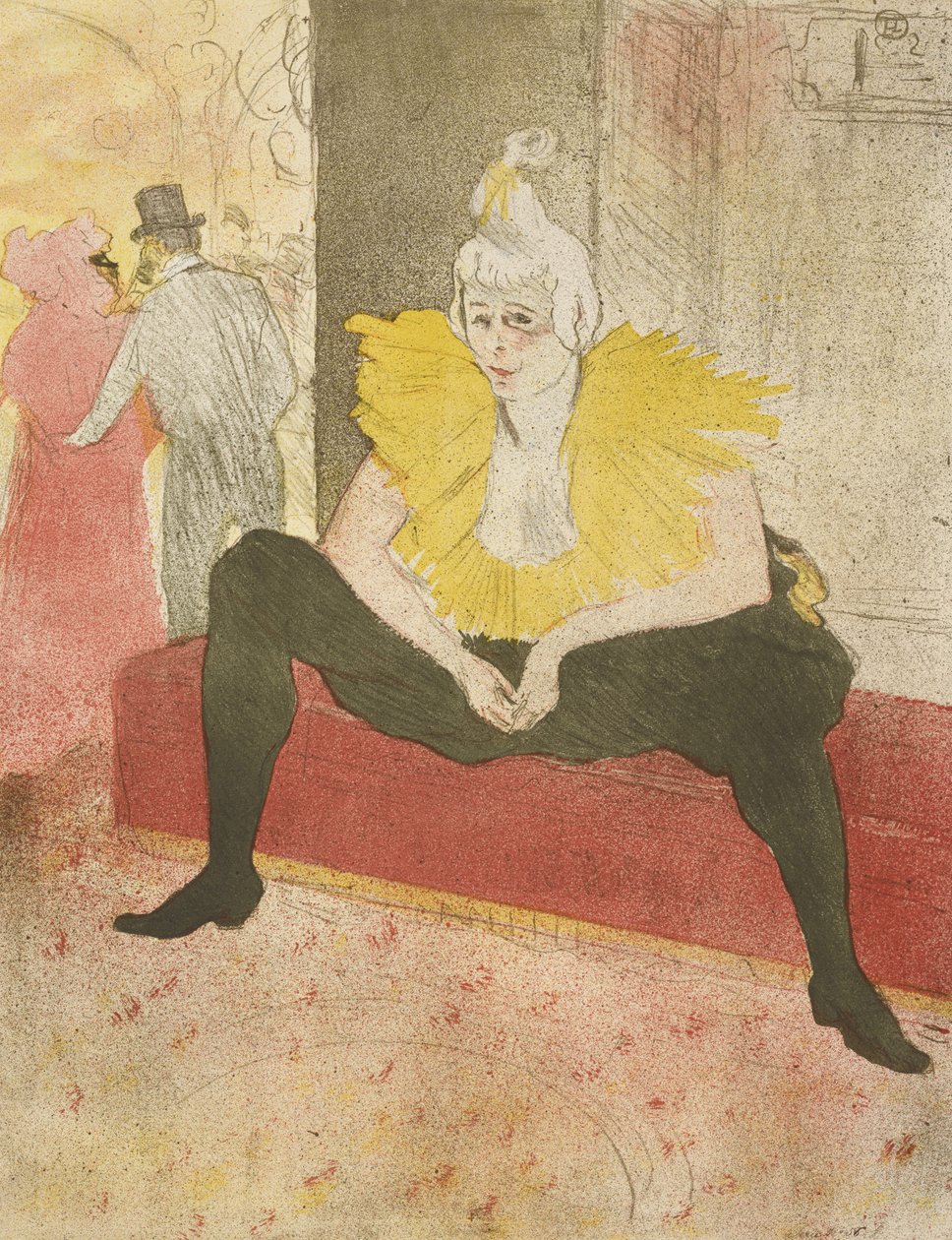 The Seated Clowness by Henri de Toulouse Lautrec