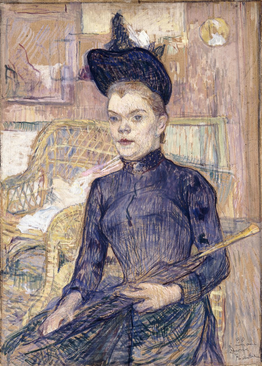 The Woman in the Black Hat, Deaf Berthe by Henri de Toulouse Lautrec