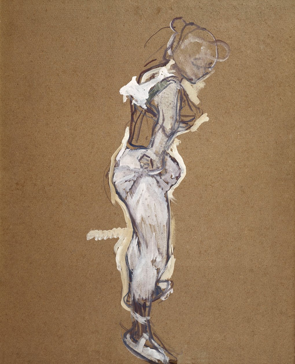 Trapezist Adjusting Her Tights by Henri de Toulouse Lautrec