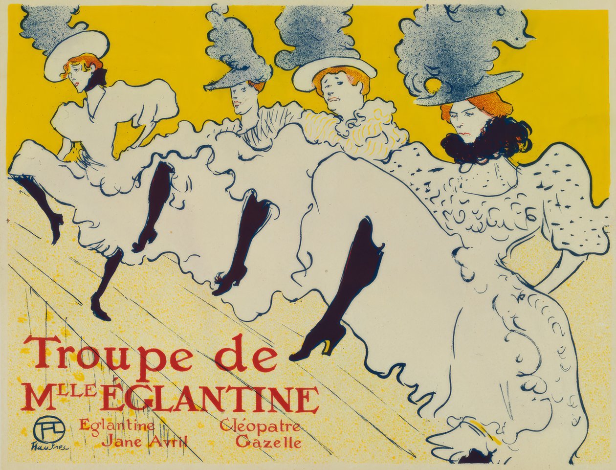Troupe of Mlle. Eglantine / Eglantine / Jane Avril / Cleopa by Henri de Toulouse-Lautrec