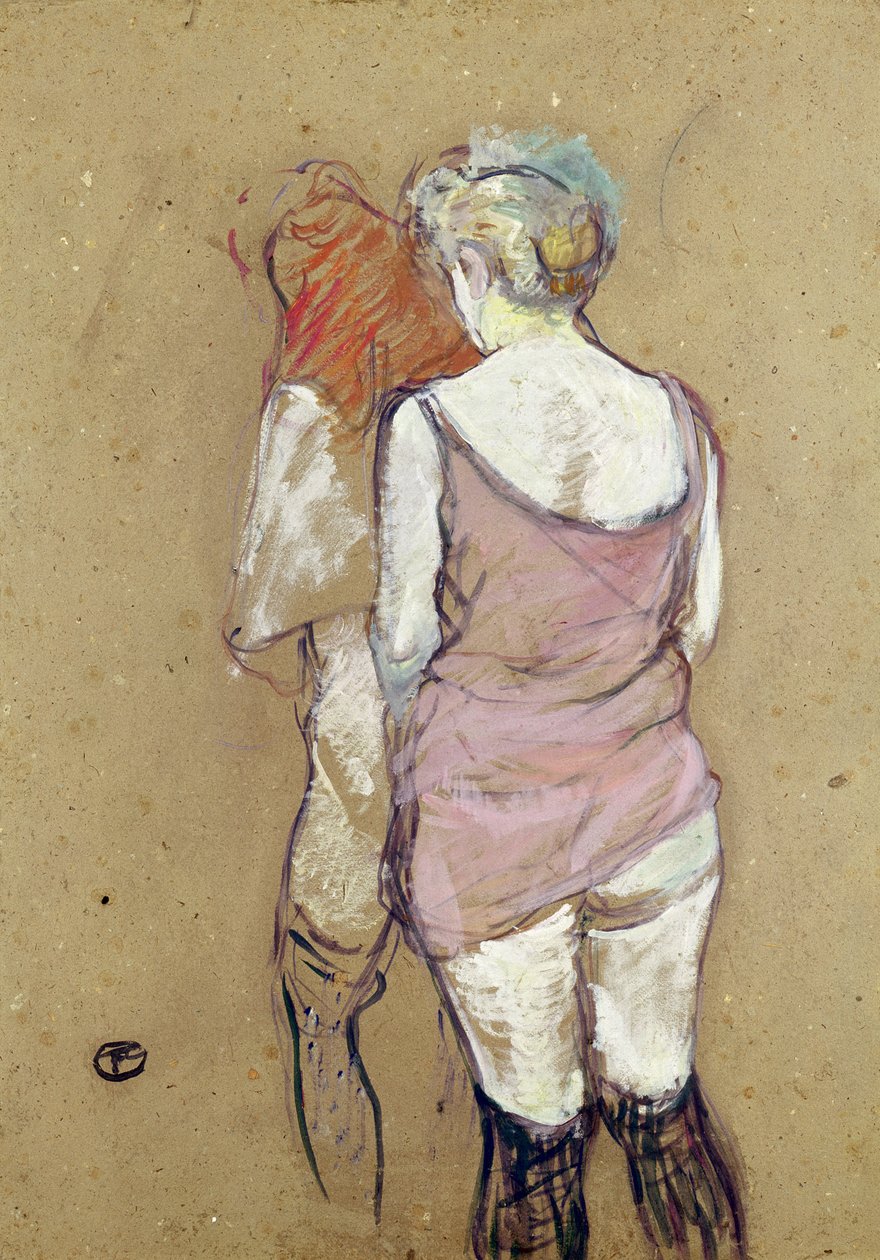 Two Semi-Nude Women at the Maison de la Rue des Moulins by Henri de Toulouse Lautrec