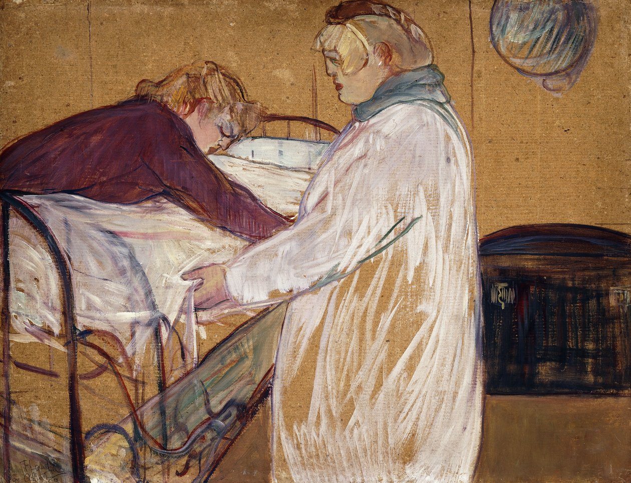 Two Women Making Their Bed by Henri de Toulouse Lautrec