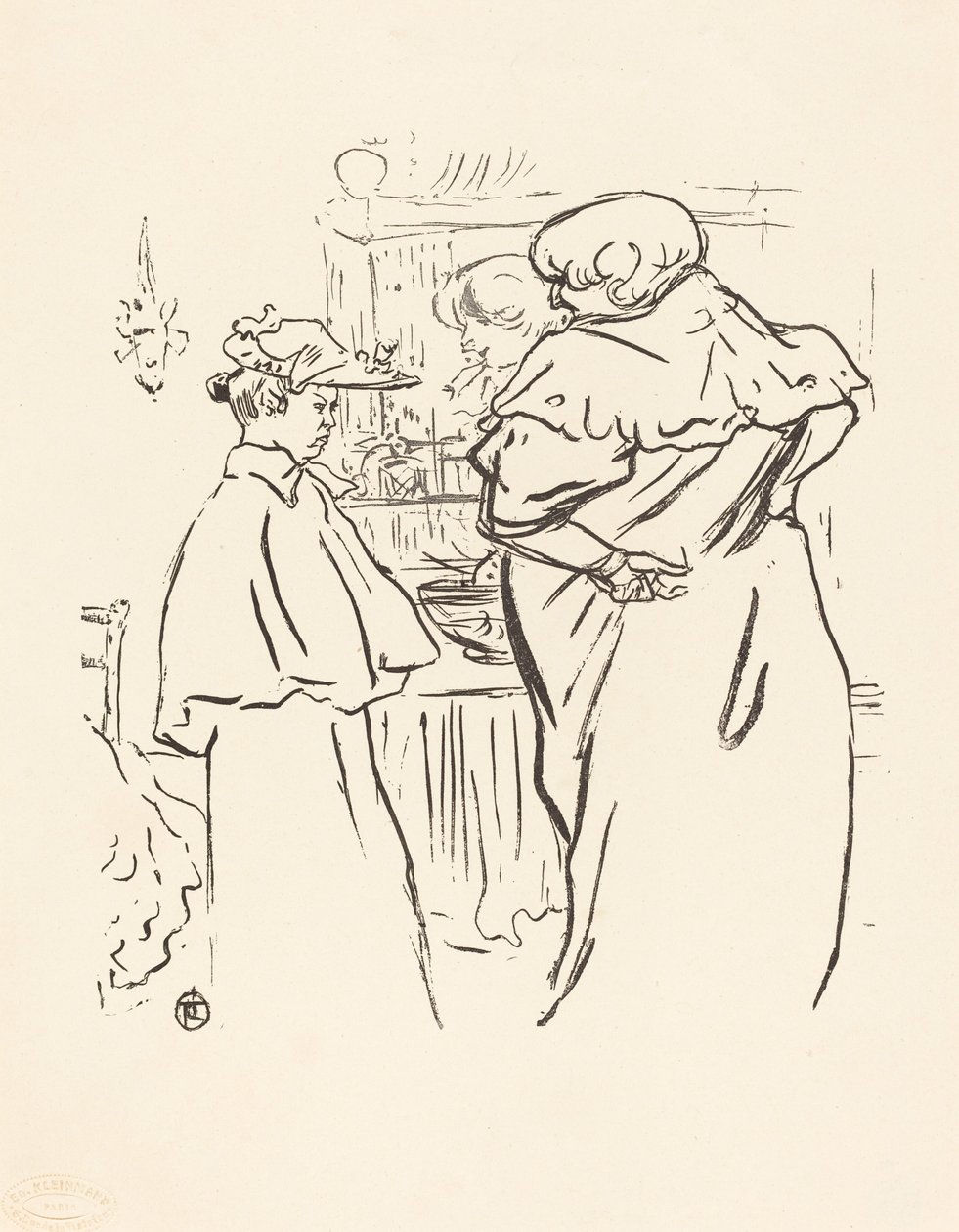 Two Women before a Mirror by Henri de Toulouse Lautrec