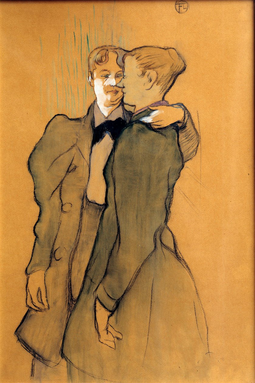 Two women waltzing by Henri de Toulouse Lautrec