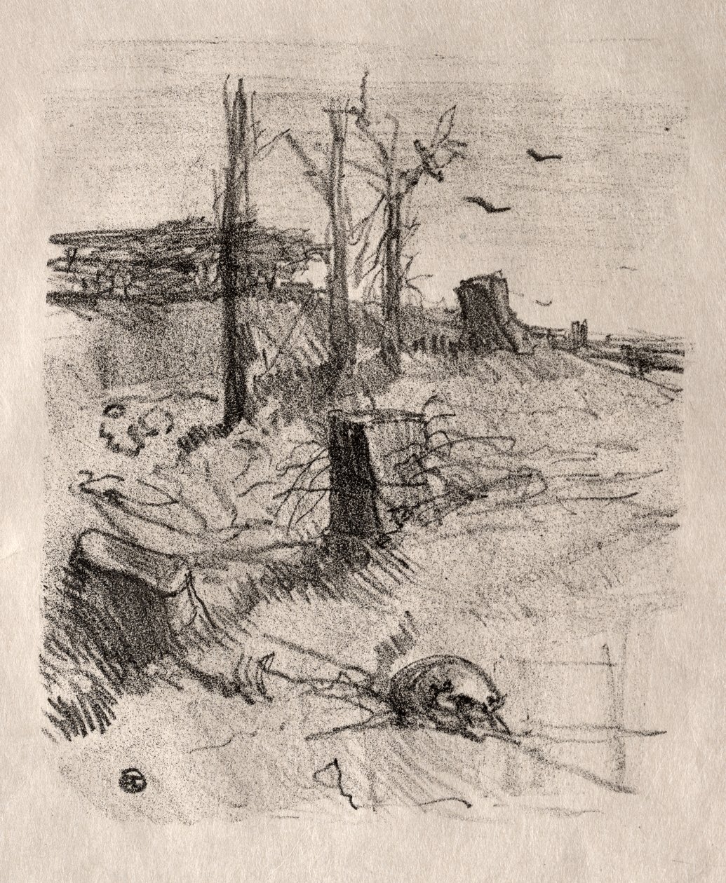 A Cemetery in Galicia by Henri de Toulouse Lautrec