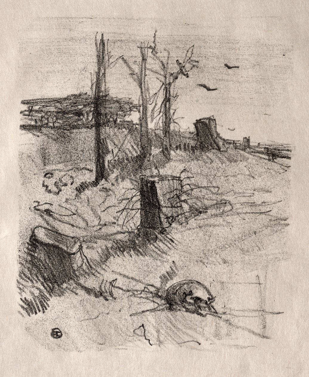 A Cemetery in Galicia by Henri de Toulouse Lautrec