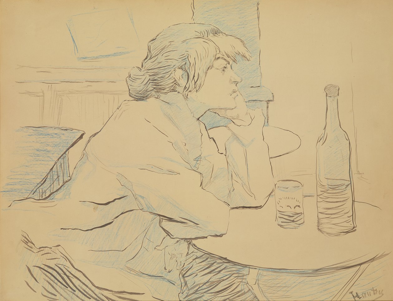 Woman Drinker, or The Hangover by Henri de Toulouse Lautrec